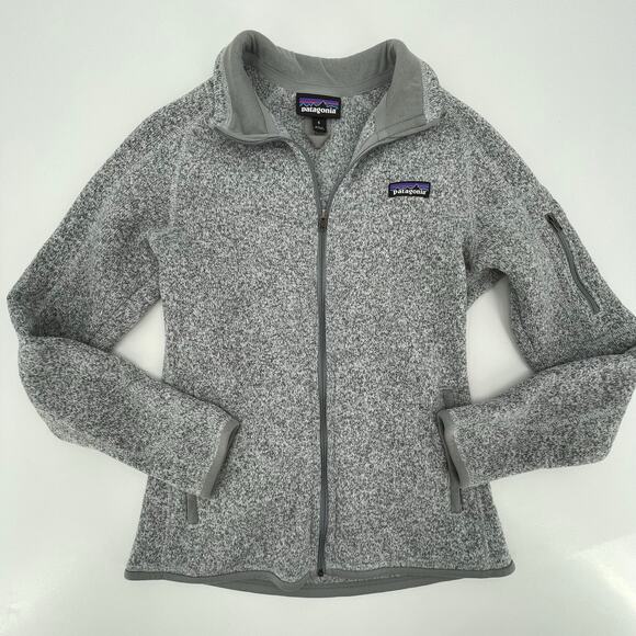 Patagonia Women's Full Zip Sweater Jacket, Light Gray, Sz. S, Outdoor Slimming - Picture 2 of 11